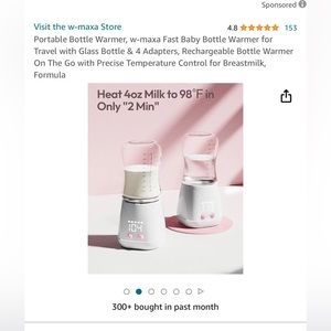 Brand new Portable baby bottle warmer by w-maxa in original box